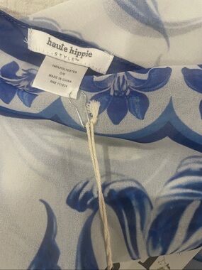 Haute Hippie Blue and White Floral Pareo